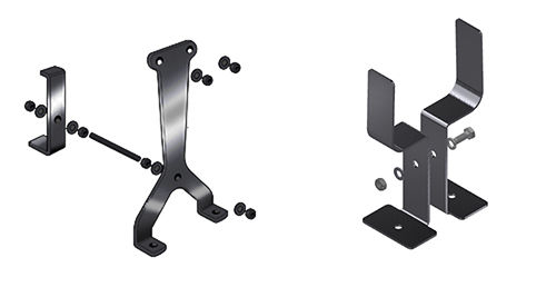 stud bolt mounted support leg